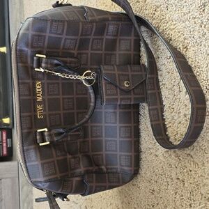 Steve Madden Purse Brown Checkered
